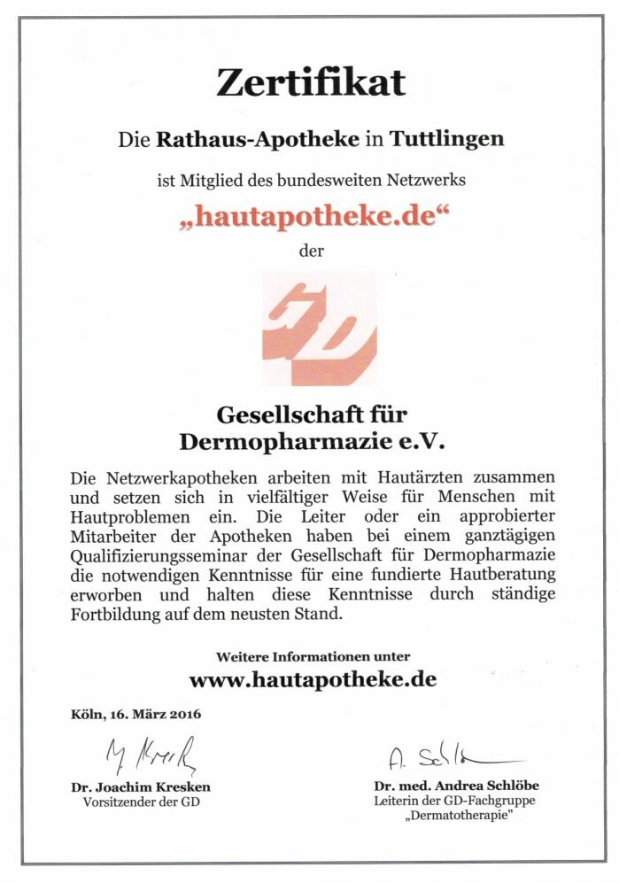 Zertifikat hausapotheke.de